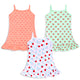 Baby Girls Pack Of 3 Sleeveless Frock 100% Cotton