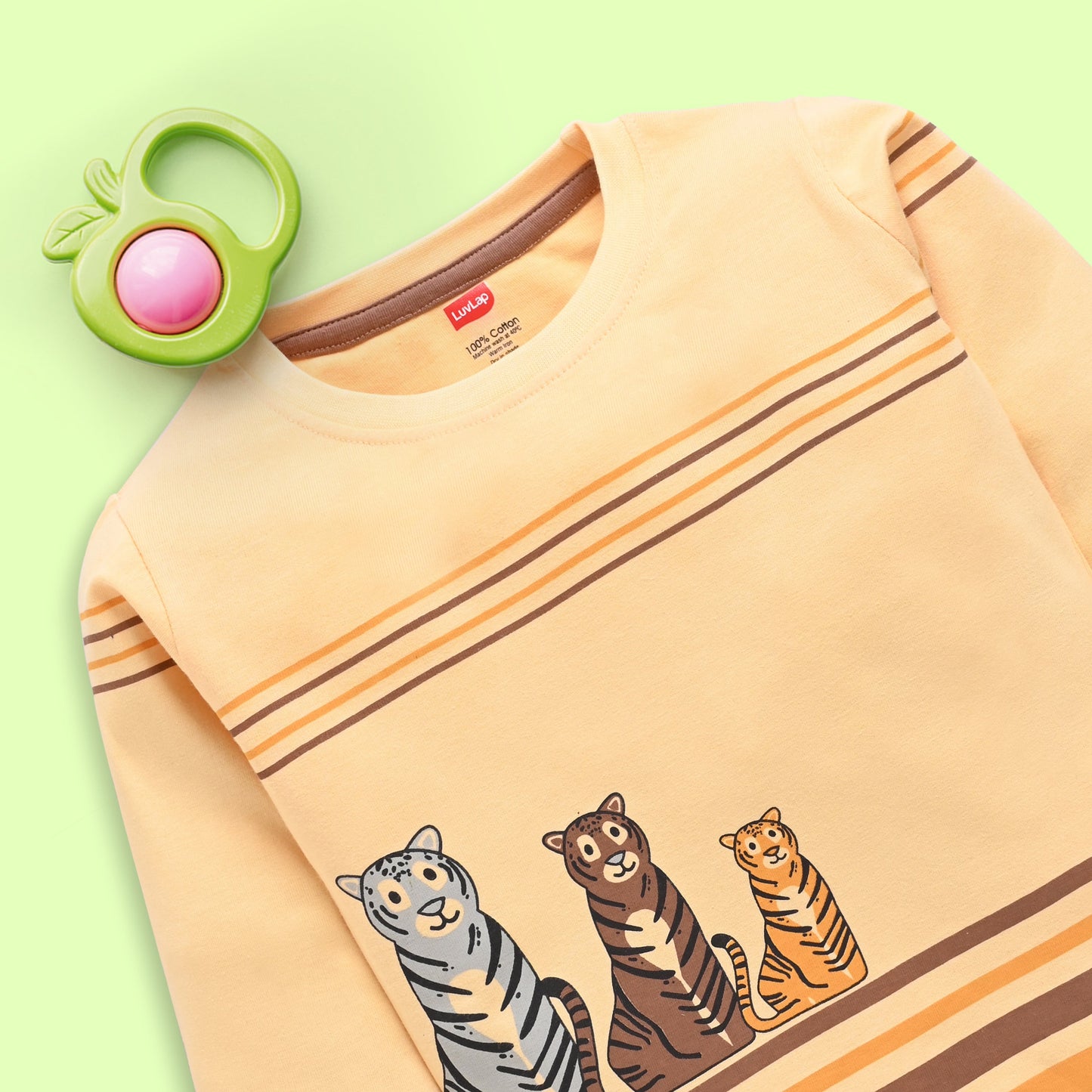 Baby Boys Pack Of 3 Full Sleeve T-Shirt & Pyjama Set 100% Cotton