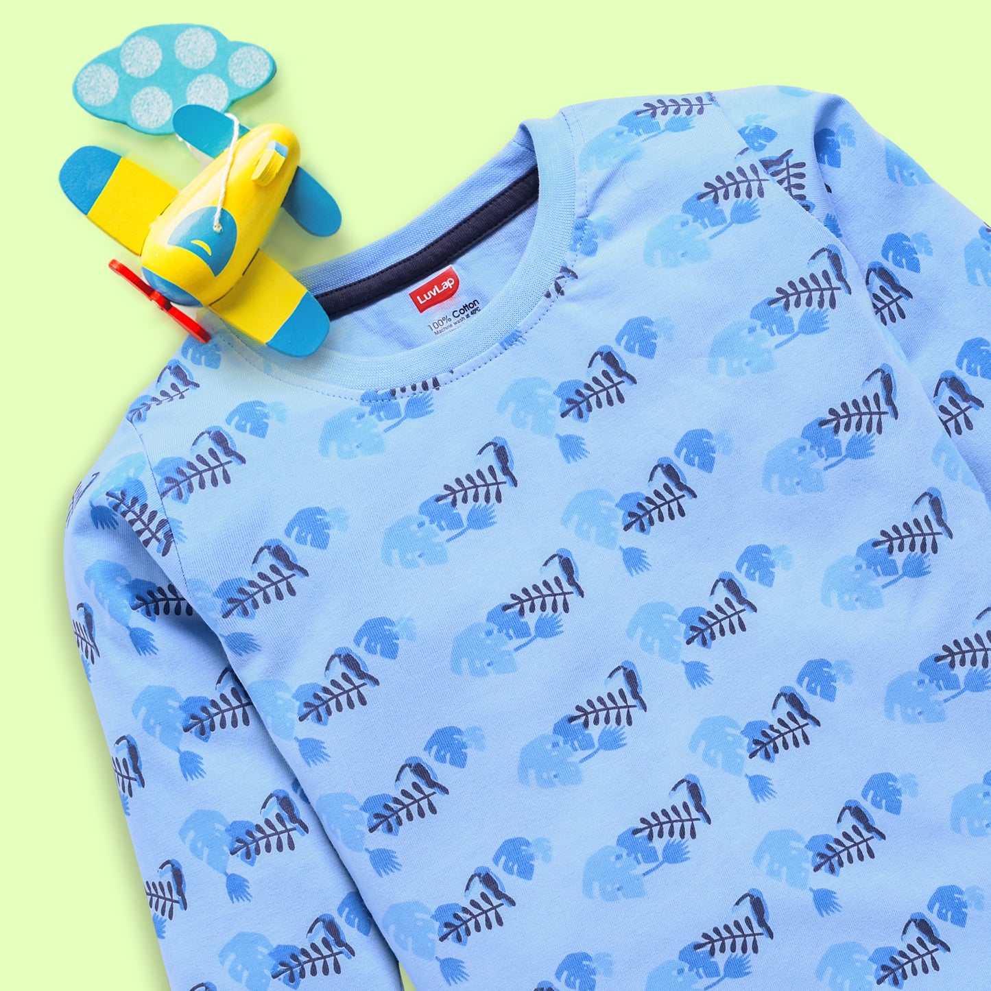 Baby Boys Pack Of 3 Full Sleeve T-Shirt & Pyjama Set 100% Cotton