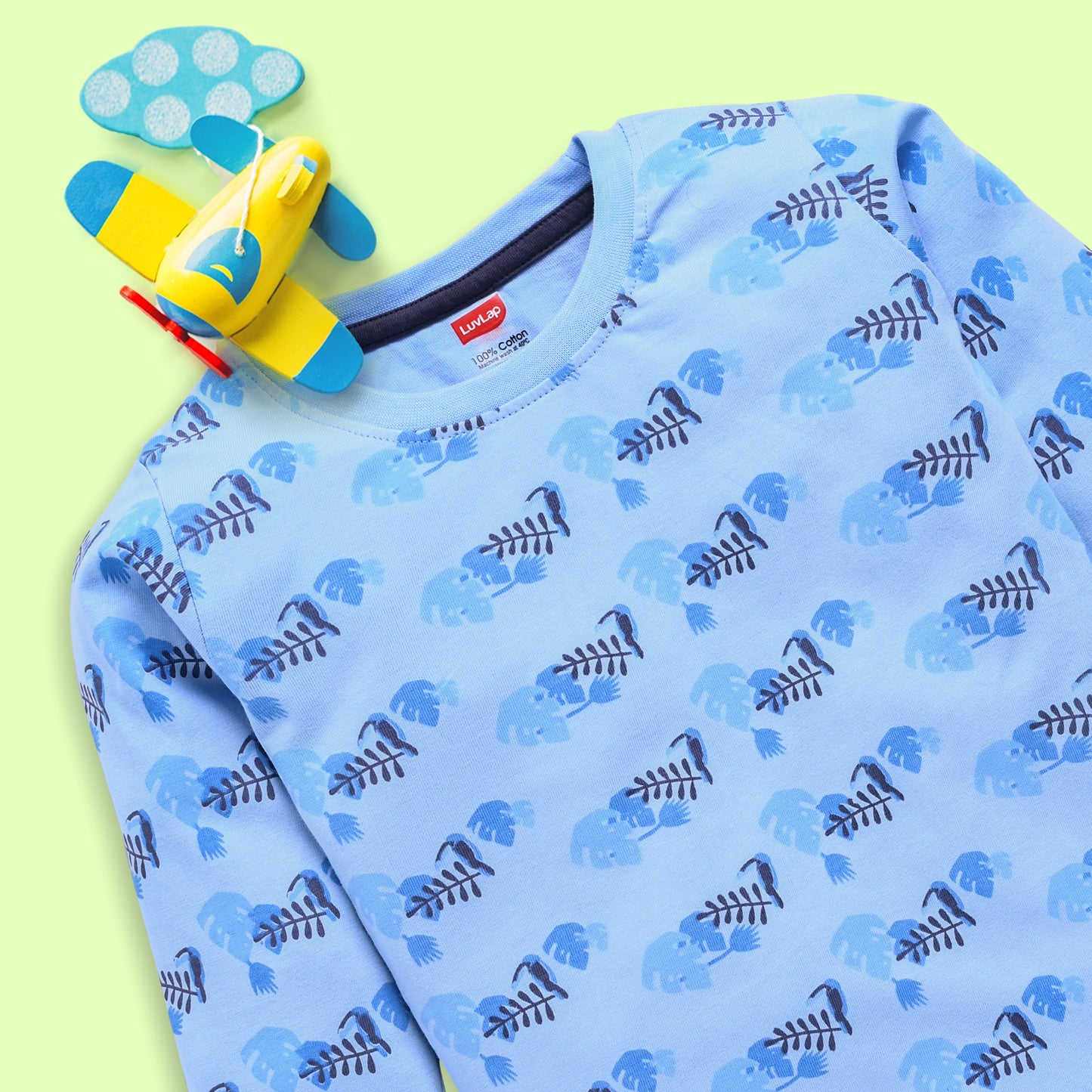 Baby Boys Pack Of 3 Full Sleeve T-Shirt & Pyjama Set 100% Cotton