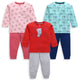 Baby Boys Pack Of 3 Full Sleeve T-Shirt & Pyjama Set 100% Cotton