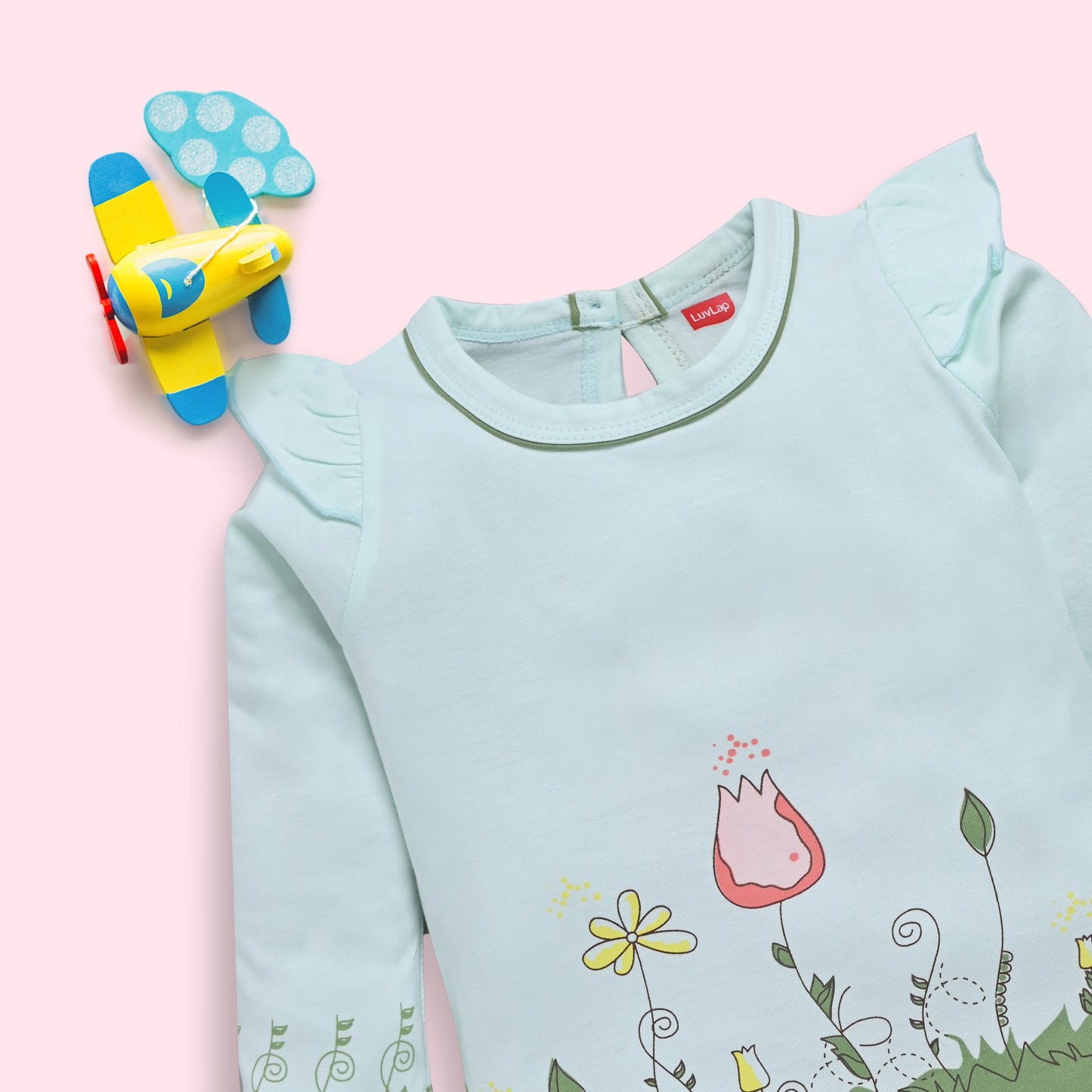 Baby Girls Pack Of 3 Full Sleeve Top & Pyjama Set 100% Cotton