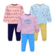 Baby Boys 100% Cotton Full Sleeve Boys T-Shirt & Pyjama Sets Pack Of 3, Peach, Pink Rose & White