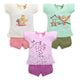 Baby Girls Pack Of 3 Half Sleeve Top & Shorts Set 100% Cotton