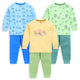 Baby Boys Pack Of 3 Full Sleeve T-Shirt & Pyjama Set 100% Cotton