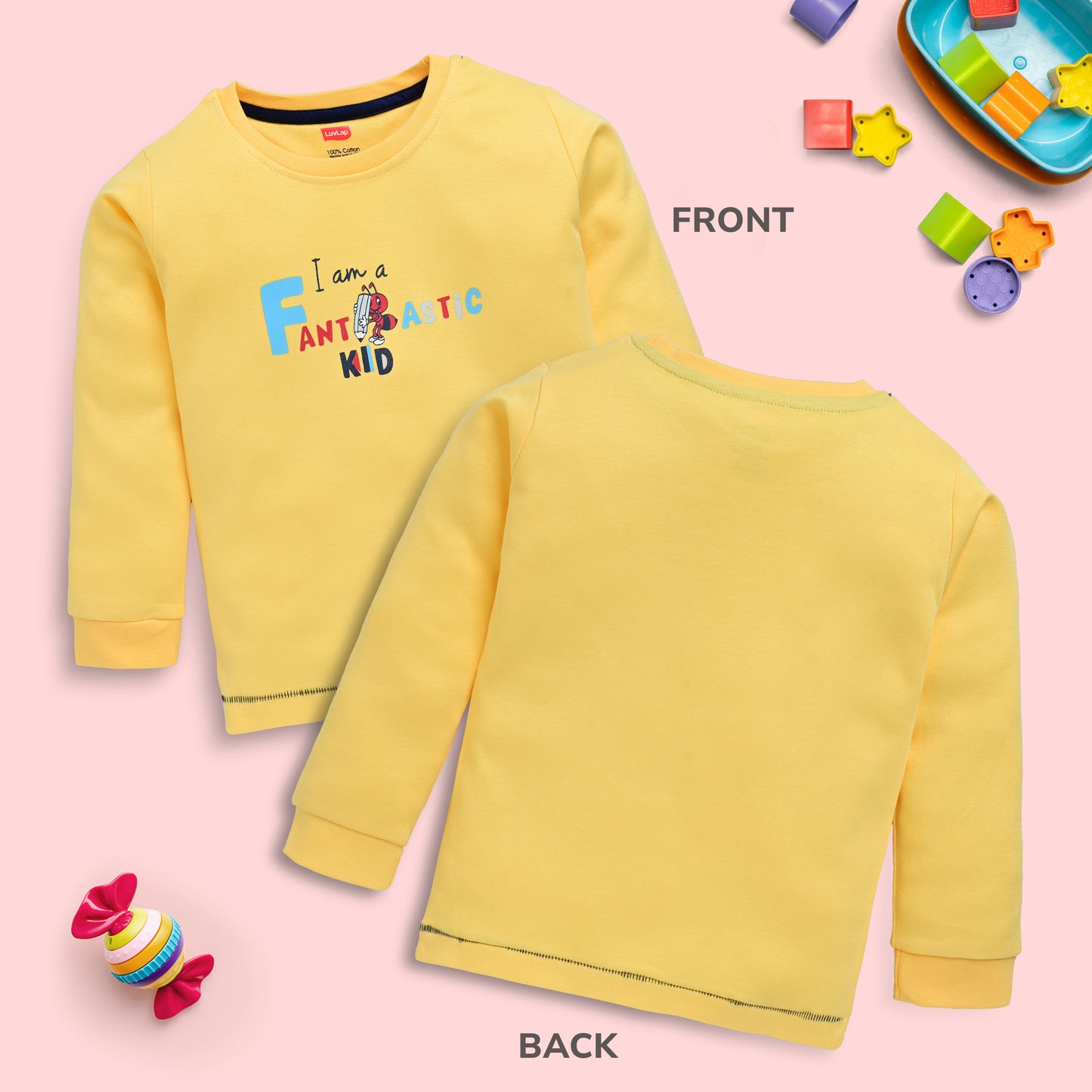 Baby Boys Pack Of 4 Full Sleeve T-Shirt 100% Cotton