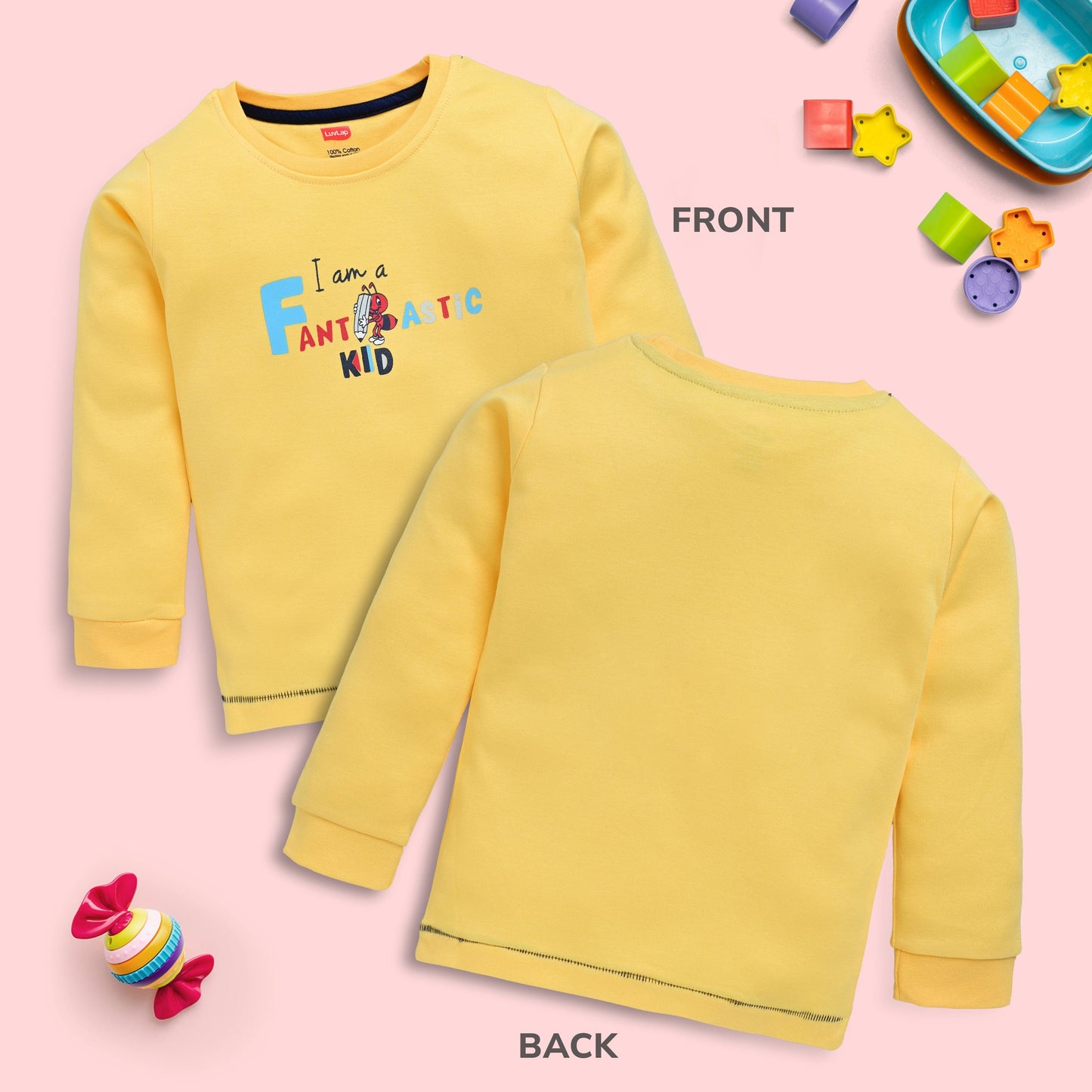 Baby Boys Pack Of 4 Full Sleeve T-Shirt 100% Cotton