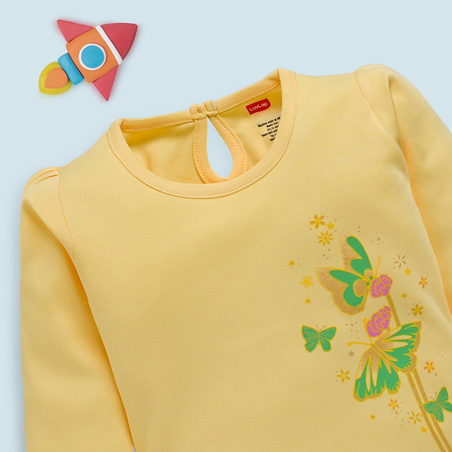 Baby Girls Pack Of 4 Full Sleeve Top 100% Cotton