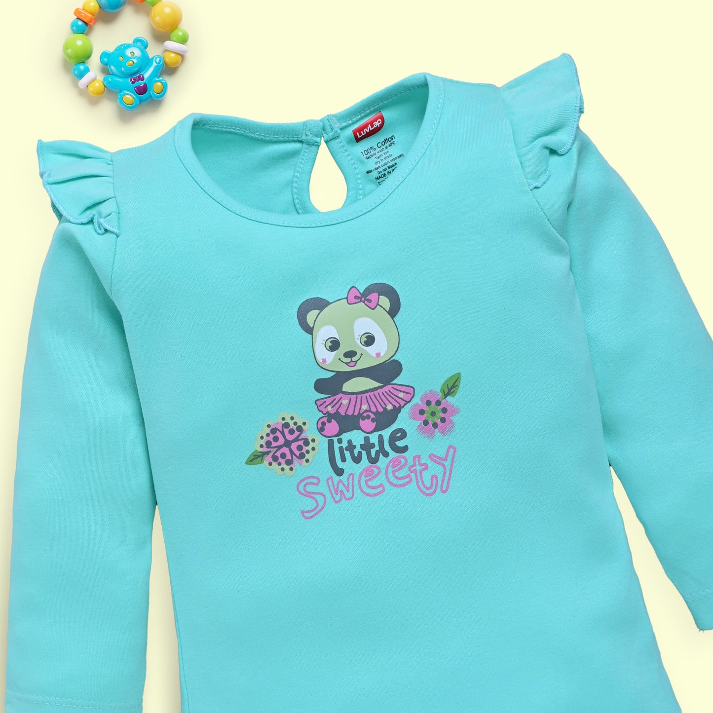Baby Girls Pack Of 4 Full Sleeve Top 100% Cotton