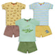 Baby Boys Pack Of 3 Half Sleeve T-Shirt & Shorts Set 100% Cotton
