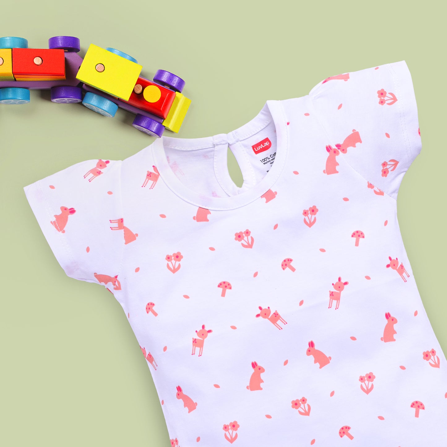 Baby Girls Regular Fit 100% Cotton Half Sleeves Girls Top CoSets Pack Of 3