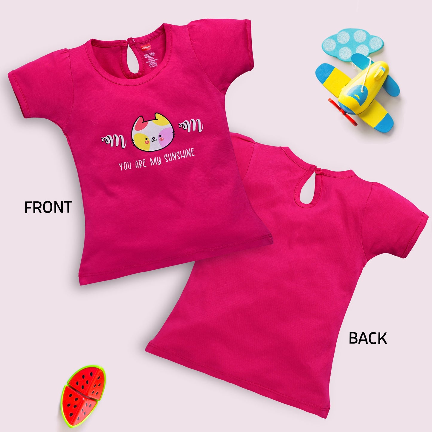 Baby Girls Pack Of 5 Half Sleeve Top 100% Cotton