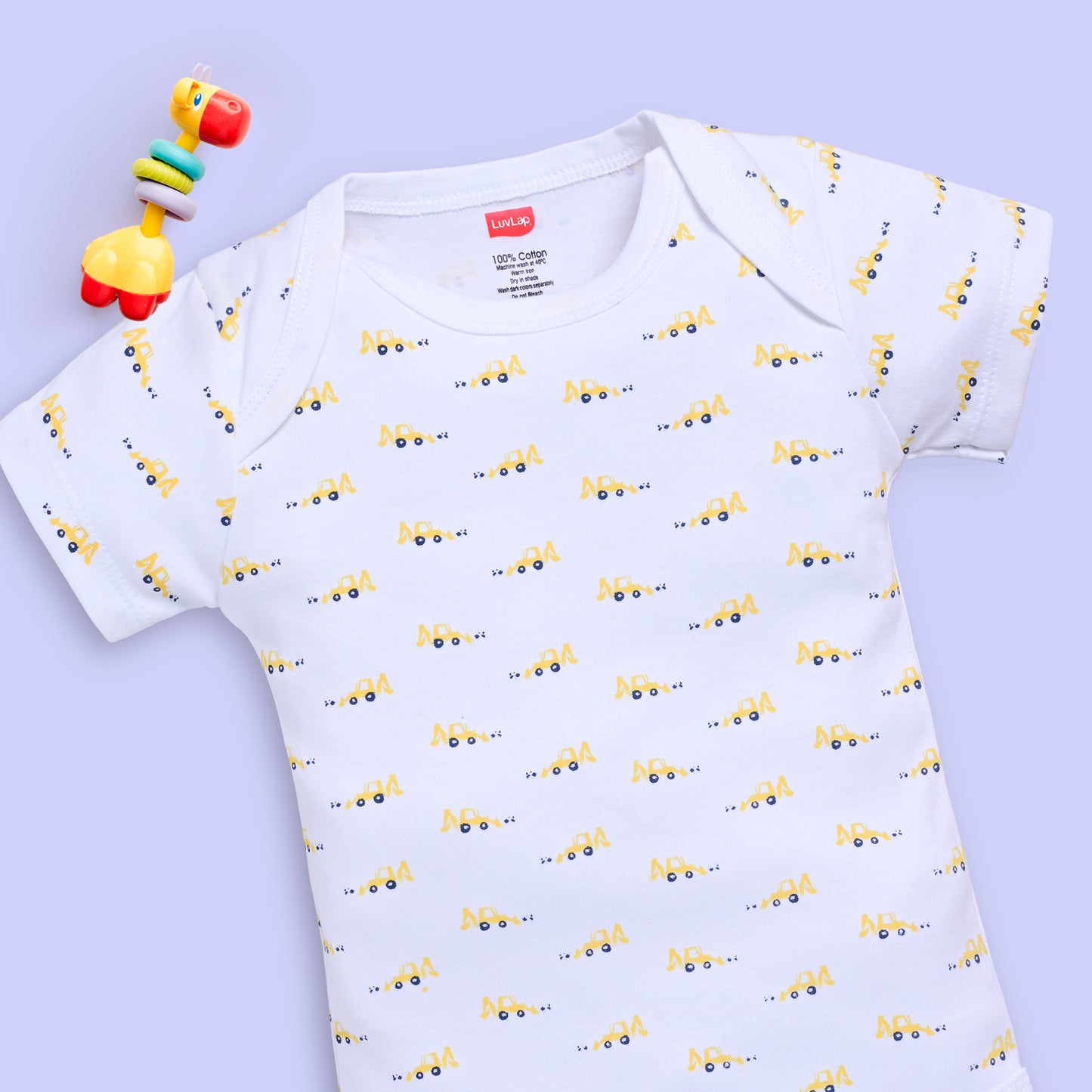 Baby Boys and Girls 100% Cotton Half Sleeve Romper/Bodysuit Pack Of 4