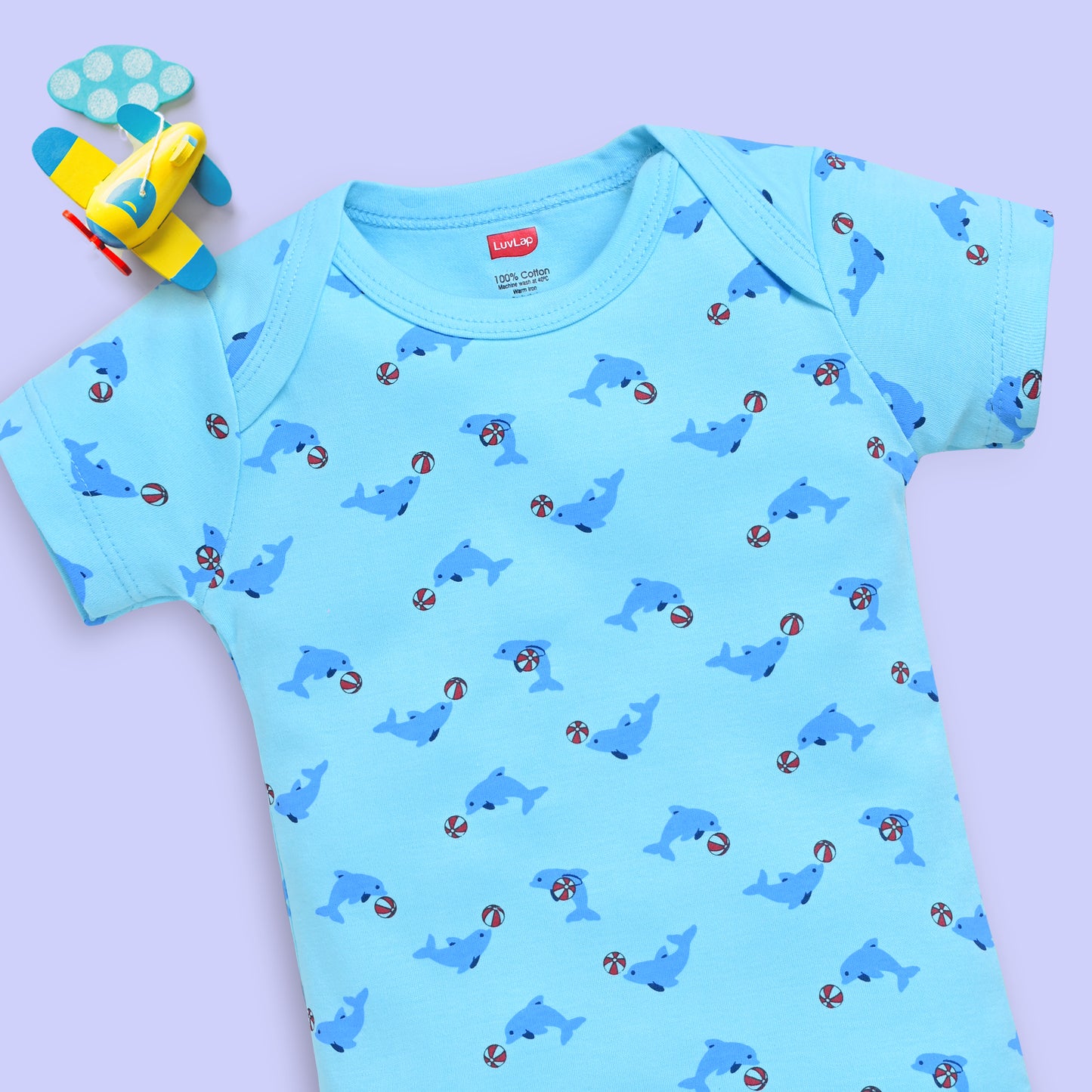 Baby Boys and Girls 100% Cotton Half Sleeve Romper/Bodysuit Pack Of 4