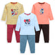 Baby Boys 100% Cotton Full Sleeve Boys T-Shirt & Pyjama Sets Pack Of 3, Mango, Sweet Peach & White