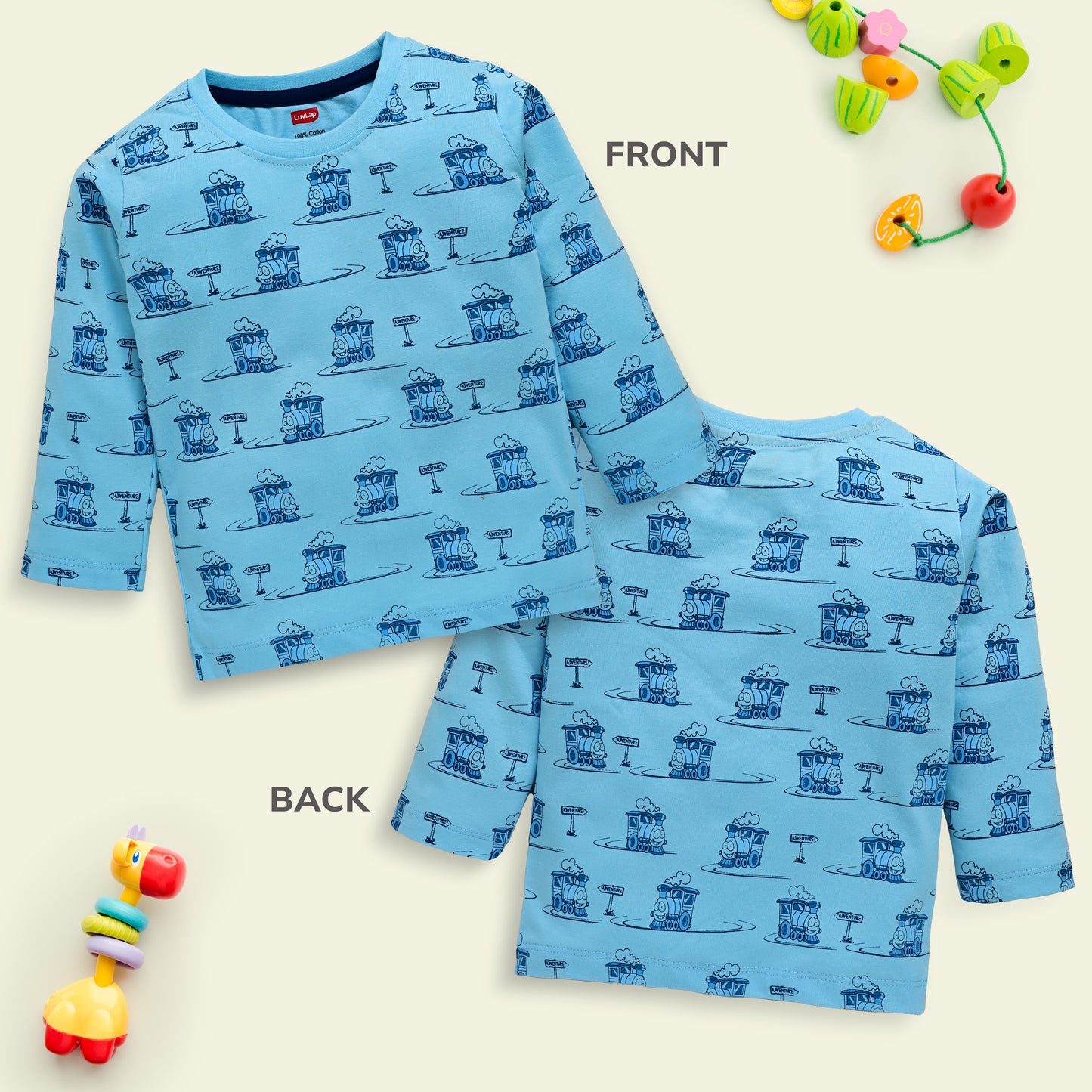 Baby Boys Pack Of 4 Full Sleeve T-Shirt 100% Cotton