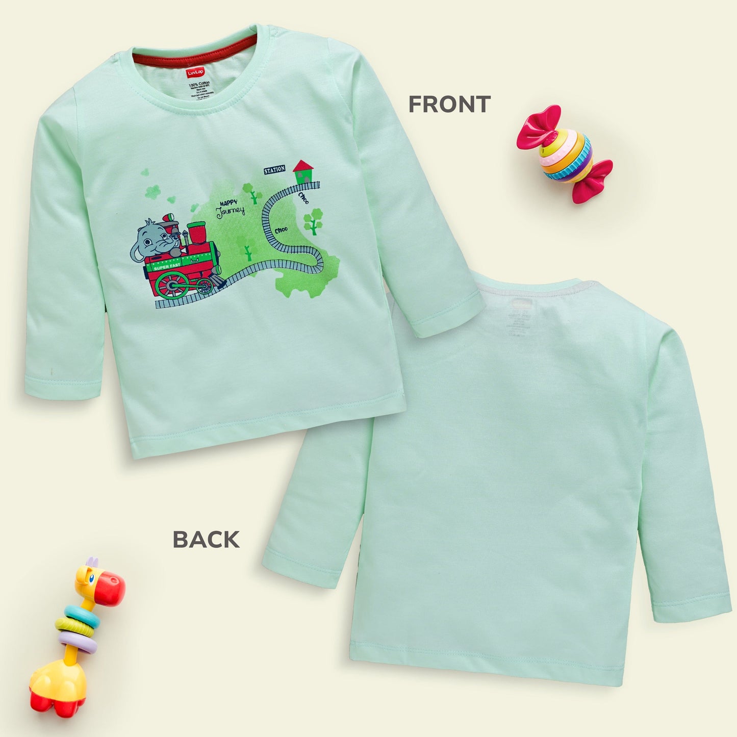 Baby Boys Pack Of 4 Full Sleeve T-Shirt 100% Cotton