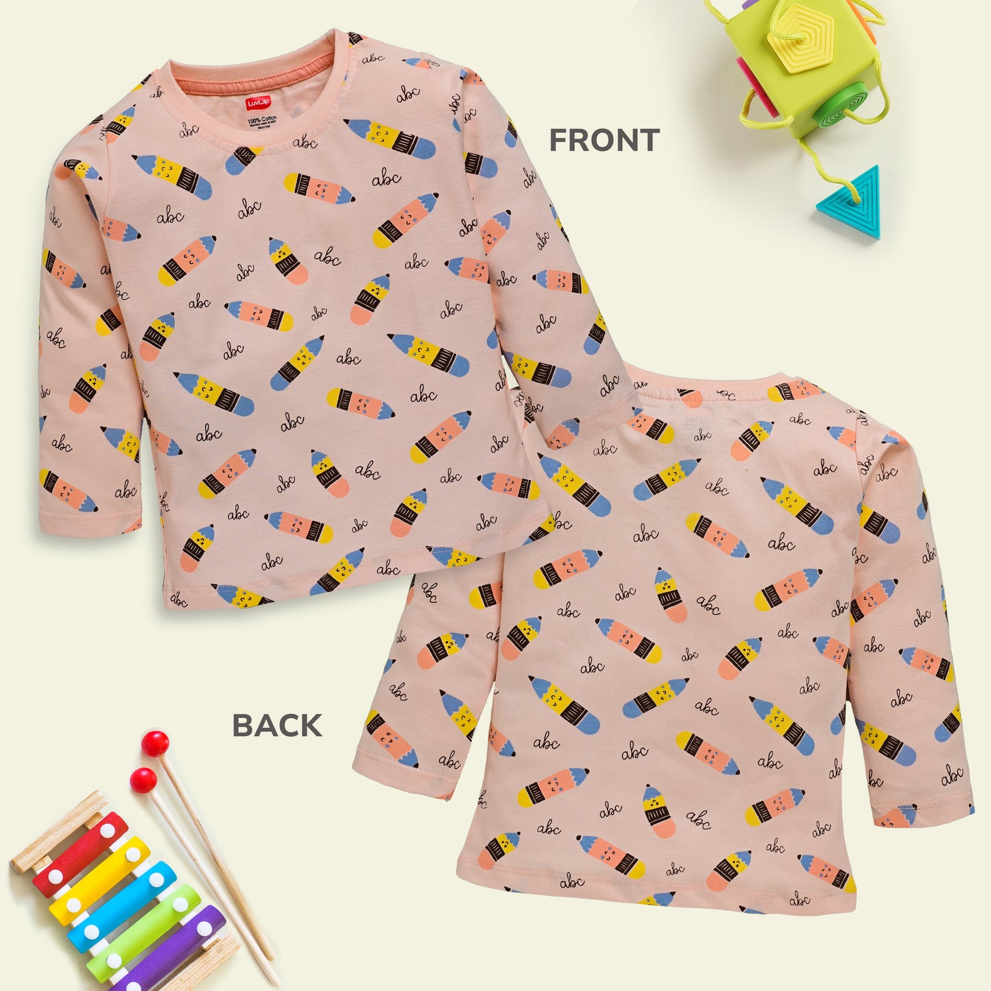 Baby Boys Pack Of 4 Full Sleeve T-Shirt 100% Cotton