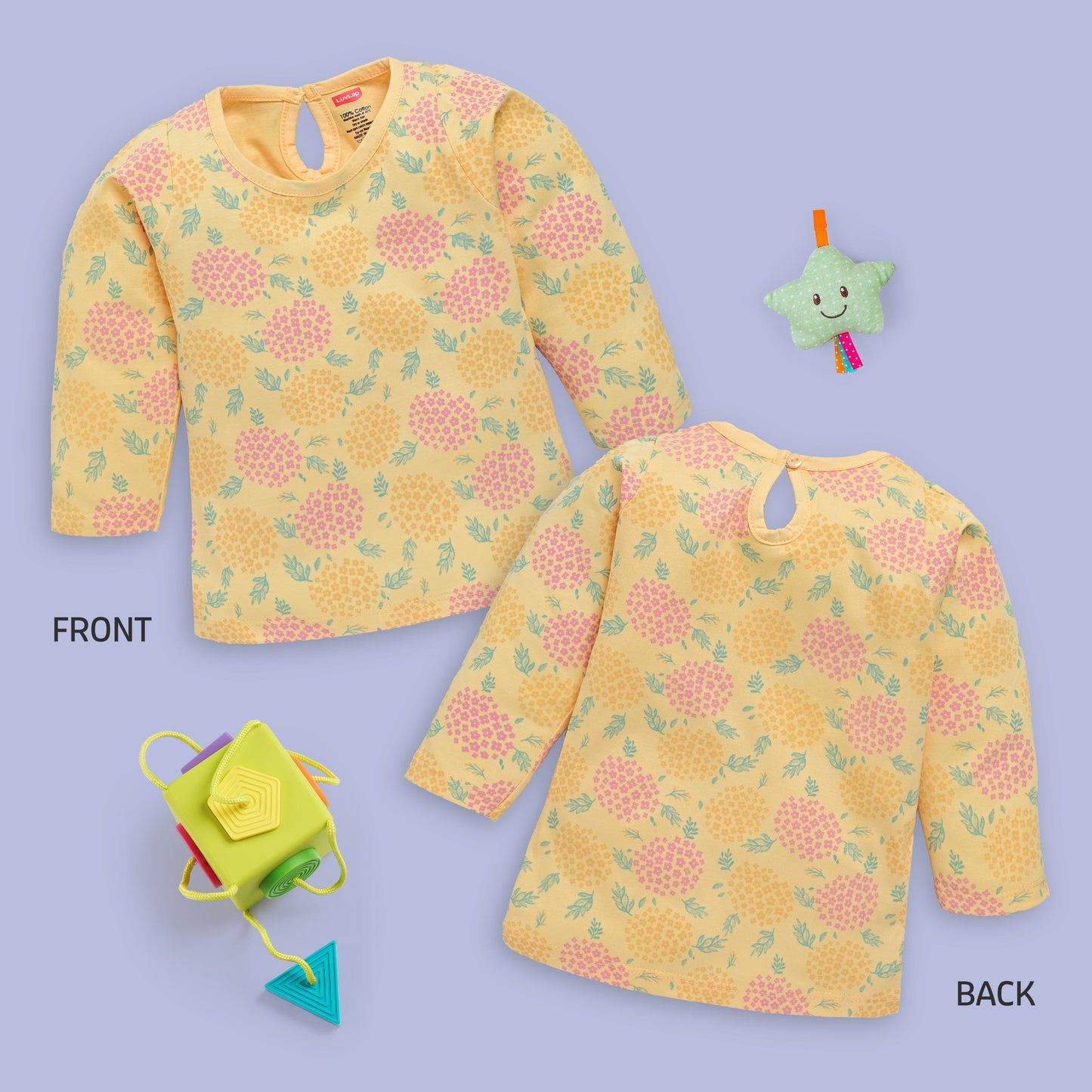Baby Girls Pack Of 4 Full Sleeve Top 100% Cotton