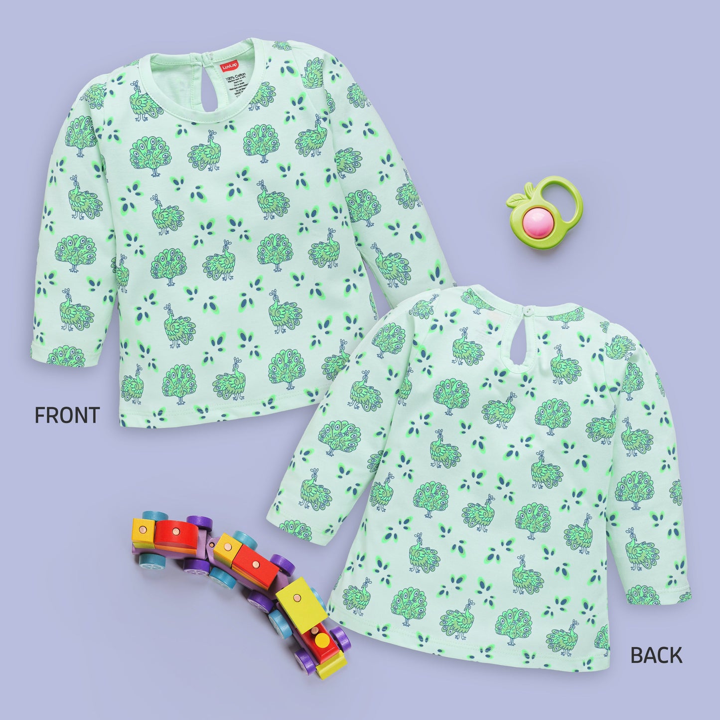 Baby Girls Pack Of 4 Full Sleeve Top 100% Cotton