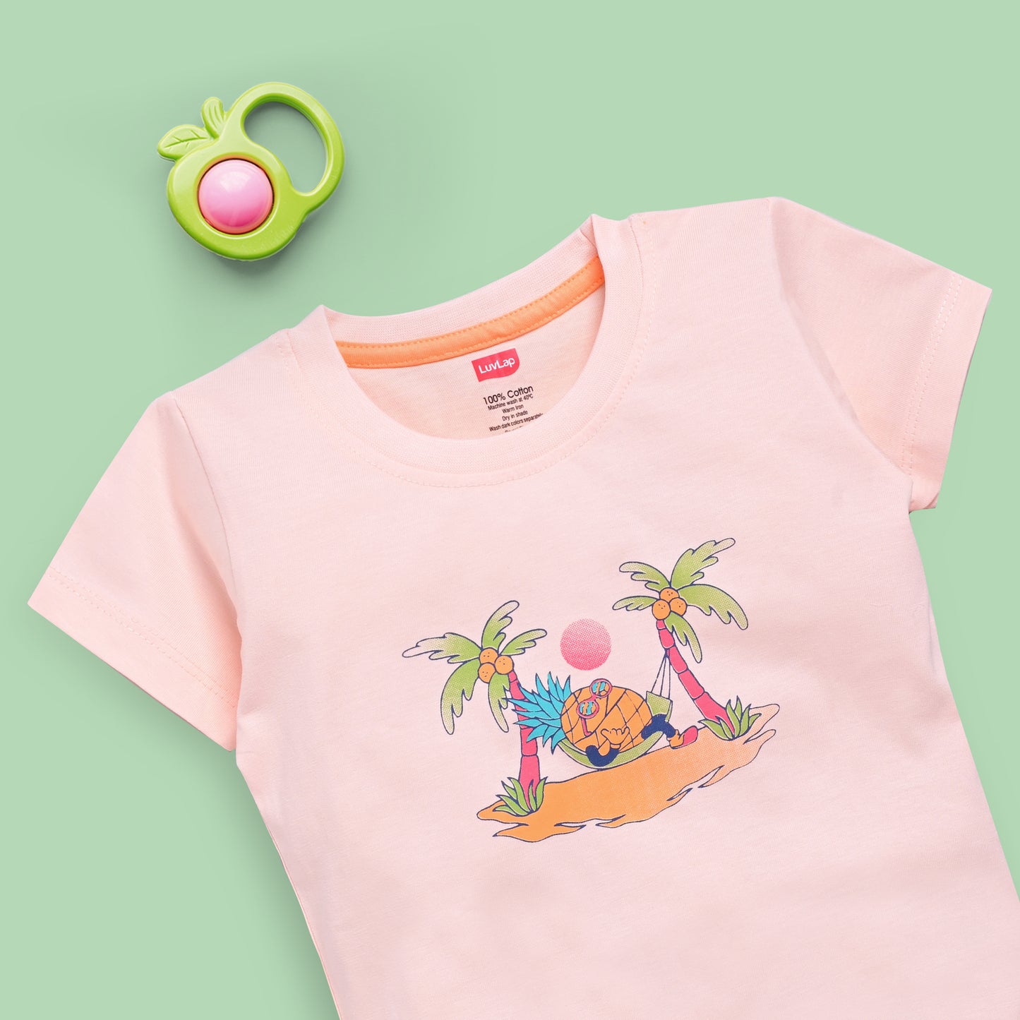 Baby Boys Regular Fit 100% Cotton Half Sleeves Boys T-Shirts and & Shorts Sets Pack Of 3, White, Light Peach & Aqua