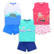 Baby Boys 100% Cotton Sleeveless Boys Tank Top & Shorts Sets Pack Of 3, Coral Red, Aqua Green & White