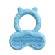 Silicone Baby Teether With Bristles, Blue