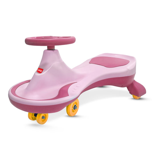 Luvlap Sunny Swing Car/Magic Car Toy Car for Kids, 3-12 Year Old, Pink