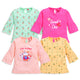 Baby Girls 100% Cotton Full Sleeve Girls Top Pack Of 4, Lt. Peach, Mango, Morning Glory & Sea Green