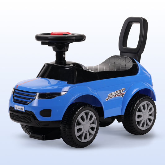 Starlight Ride on & Car for Kids with Music & Horn Steering, Push Car for Baby with Backrest, Safety Guard, Under Seat Storage & Big Wheels, Ride on for Kids 1 to 3 Years Upto 25 Kgs (Blue)