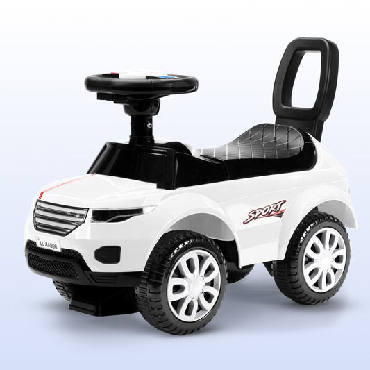 Starlight Ride on & Car for Kids with Music & Horn Steering, Push Car for Baby with Backrest, Safety Guard, Under Seat Storage & Big Wheels, Ride on for Kids 1 to 3 Years Upto 25 Kgs (White)