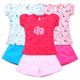 Baby Girls Regular Fit 100% Cotton Half Sleeves Girls Top CoSets Pack Of 3, Peach Whip, Mint & Coral Red