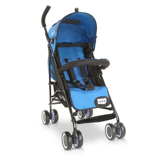 City Baby Stroller/Buggy, Lightweight, Compact & Travel Friendly Baby pram, for 6-36 Months Baby, 5 Point Safety Harness, Adjustable seat Recline, extendable Canopy, 15Kg Capacity (Blue)