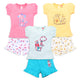 Baby Girls Regular Fit 100% Cotton Half Sleeves Girls Top CoSets Pack Of 3, Salmon Rose, Mint & Sunflower
