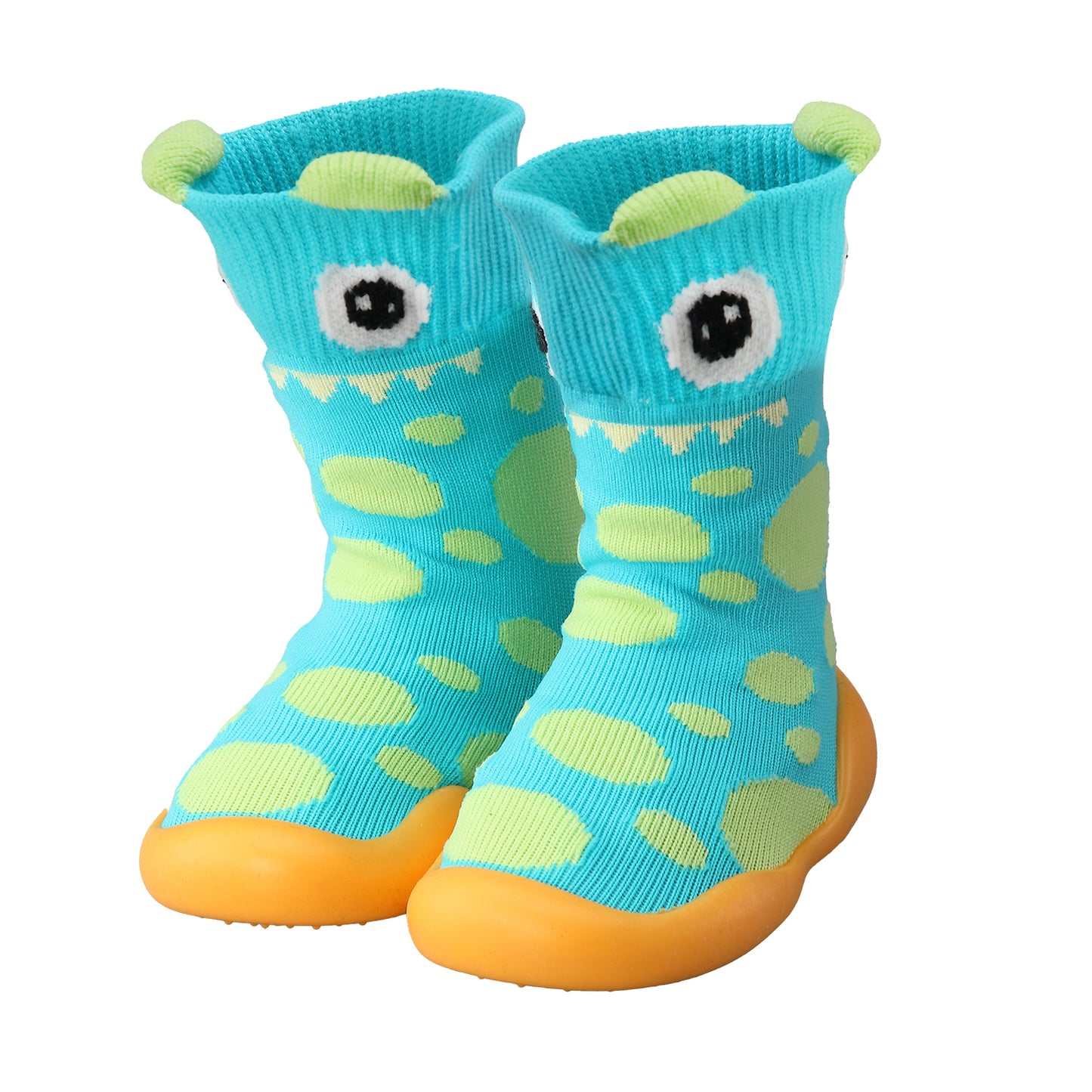 Baby Sock Shoes, Green Frog, Large