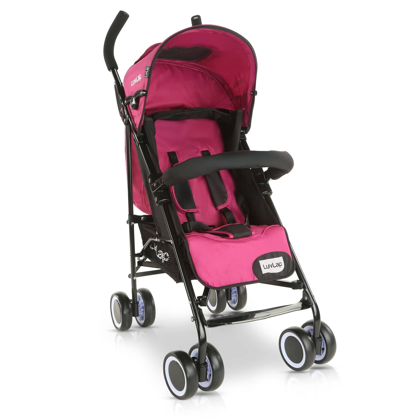 City Baby Stroller/Buggy, Lightweight, Compact & Travel Friendly Baby pram, for 6-36 Months Baby, 5 Point Safety Harness, Adjustable seat Recline, extendable Canopy, 15Kg Capacity (Pink)