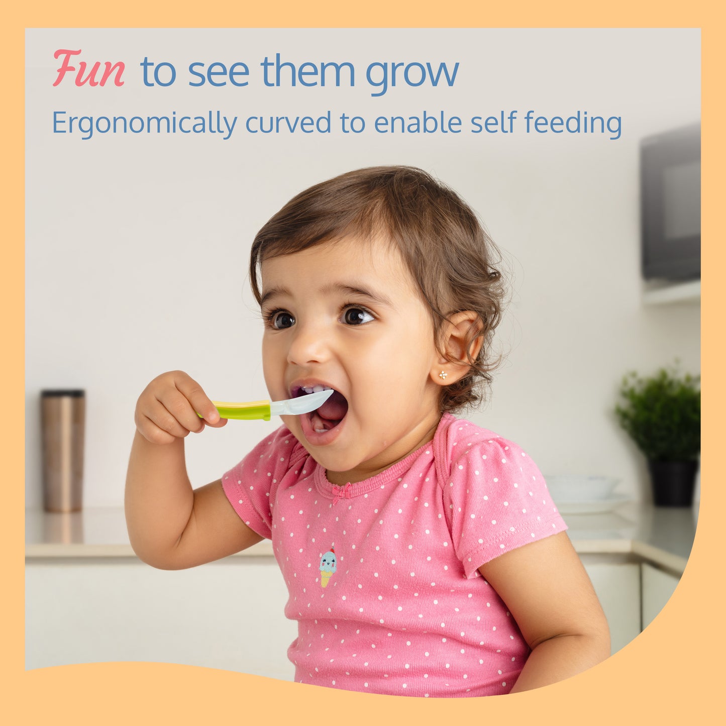 Fun Club Baby Silicone Spoon Set, BPA Free, FDA Approved, 2 pcs, Green