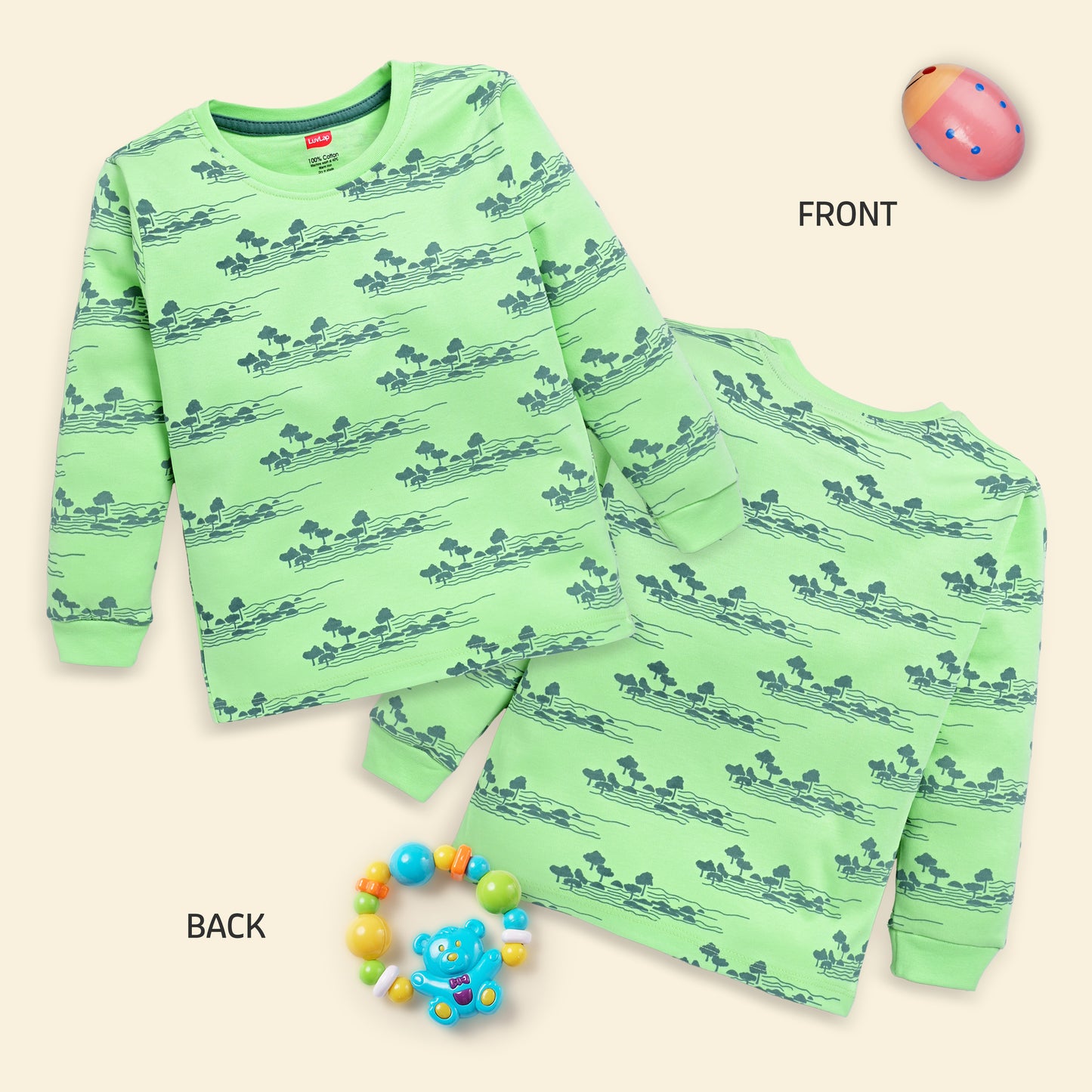 Baby Boys Regular Fit 100% Cotton Full Sleeves Boys T-Shirts Sets Pack Of 4, Paradise Green, Pink Rose, White & Mango
