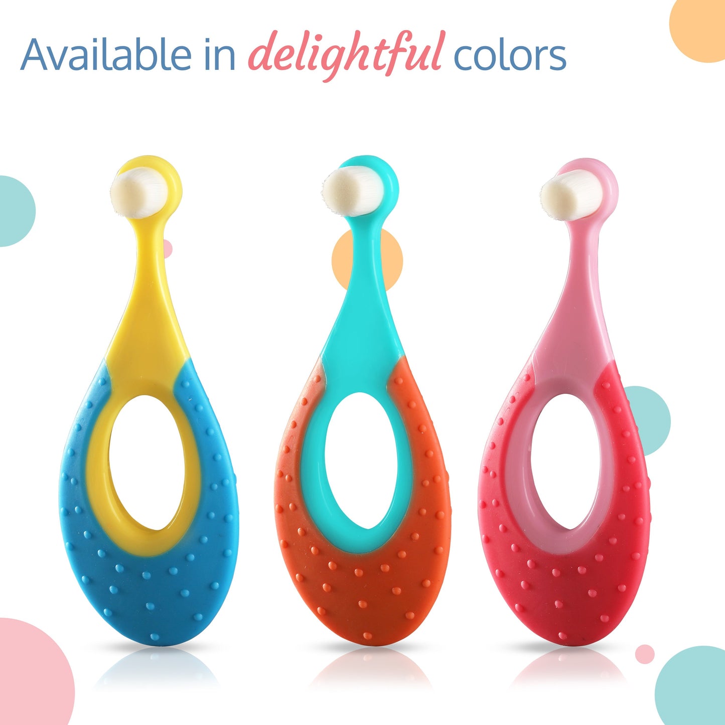 Ultra Soft Safety Toothbrush Toddlers, Multicolor (Assorted - Colors may vary)