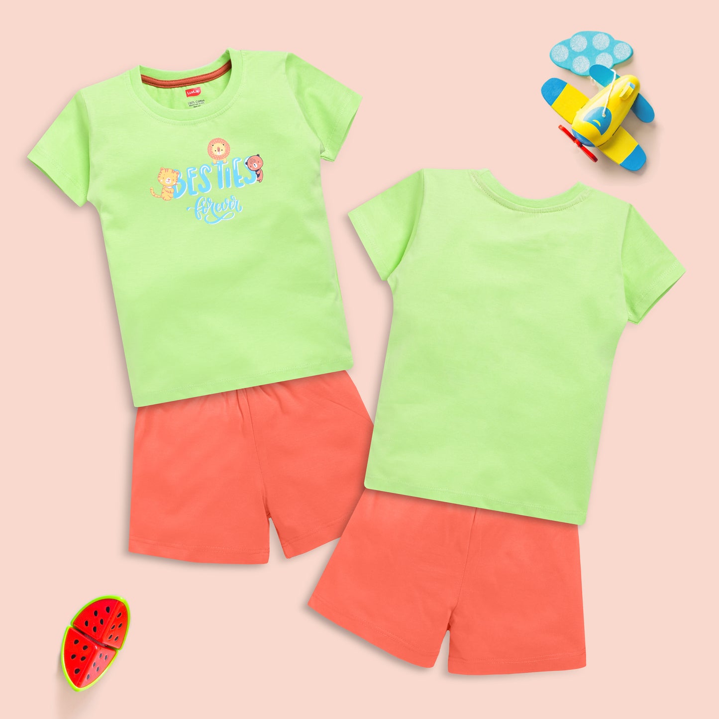 Baby Boys Regular Fit 100% Cotton Half Sleeves Boys T-Shirts and & Shorts Sets Pack Of 3, White, Steel Grey & Sharp Green