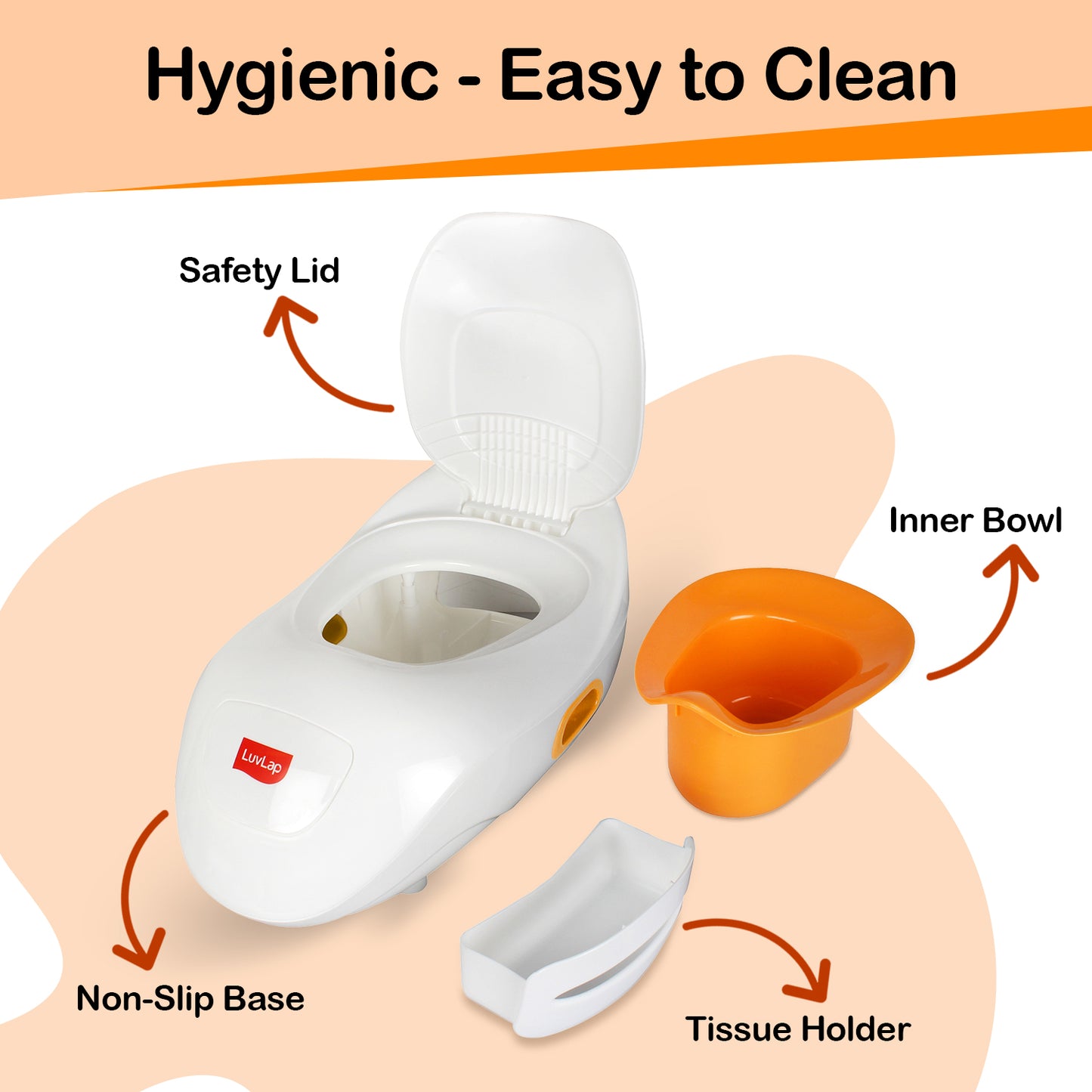 Elegant Baby Potty Seat, Orange