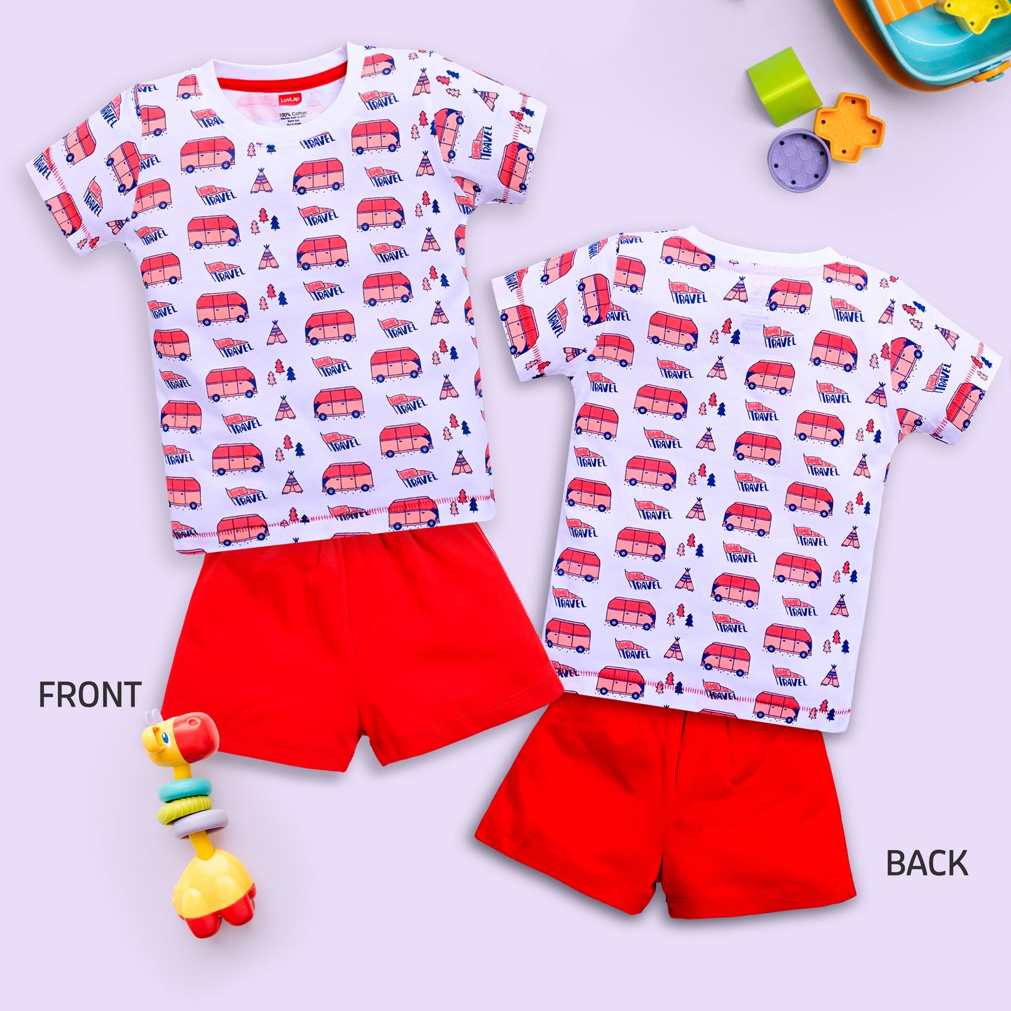 Baby Boys Regular Fit 100% Cotton Half Sleeves Boys T-Shirts and & Shorts Sets Pack Of 3, Supra, White & Saffron