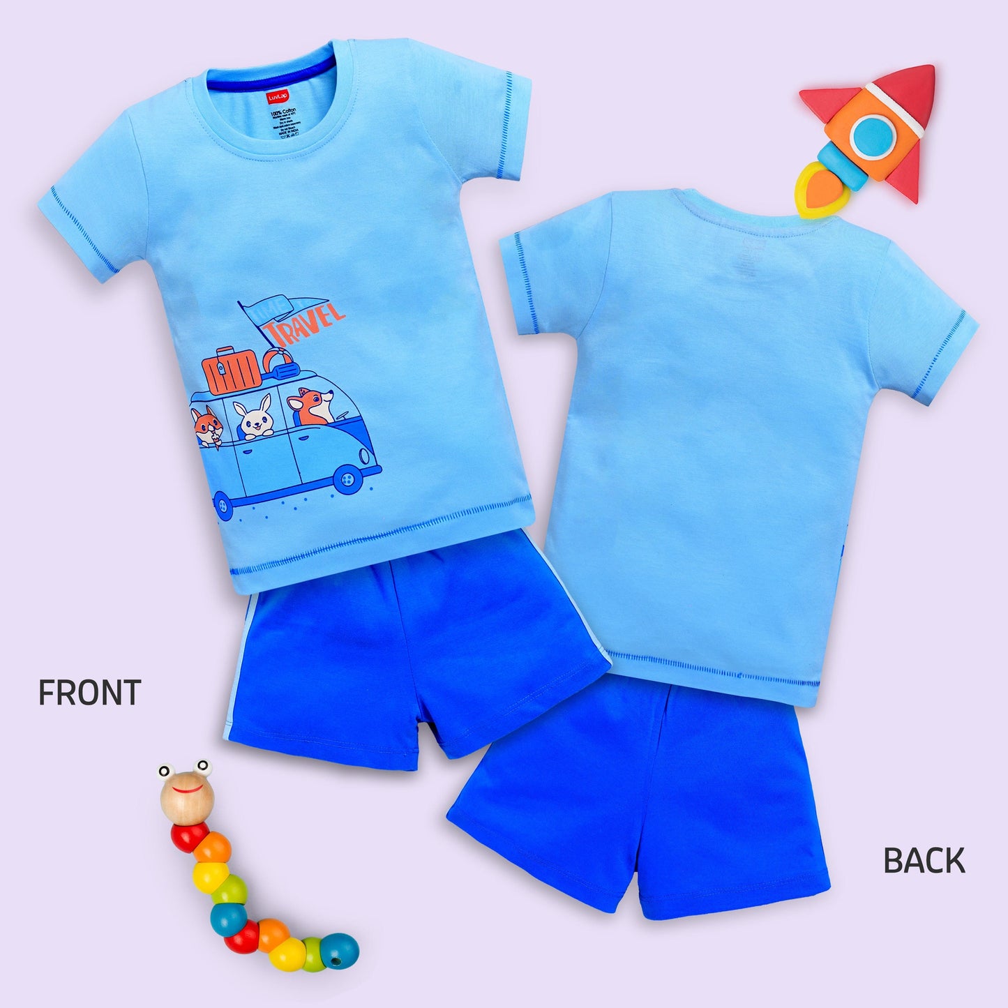 Baby Boys Regular Fit 100% Cotton Half Sleeves Boys T-Shirts and & Shorts Sets Pack Of 3, Supra, White & Saffron