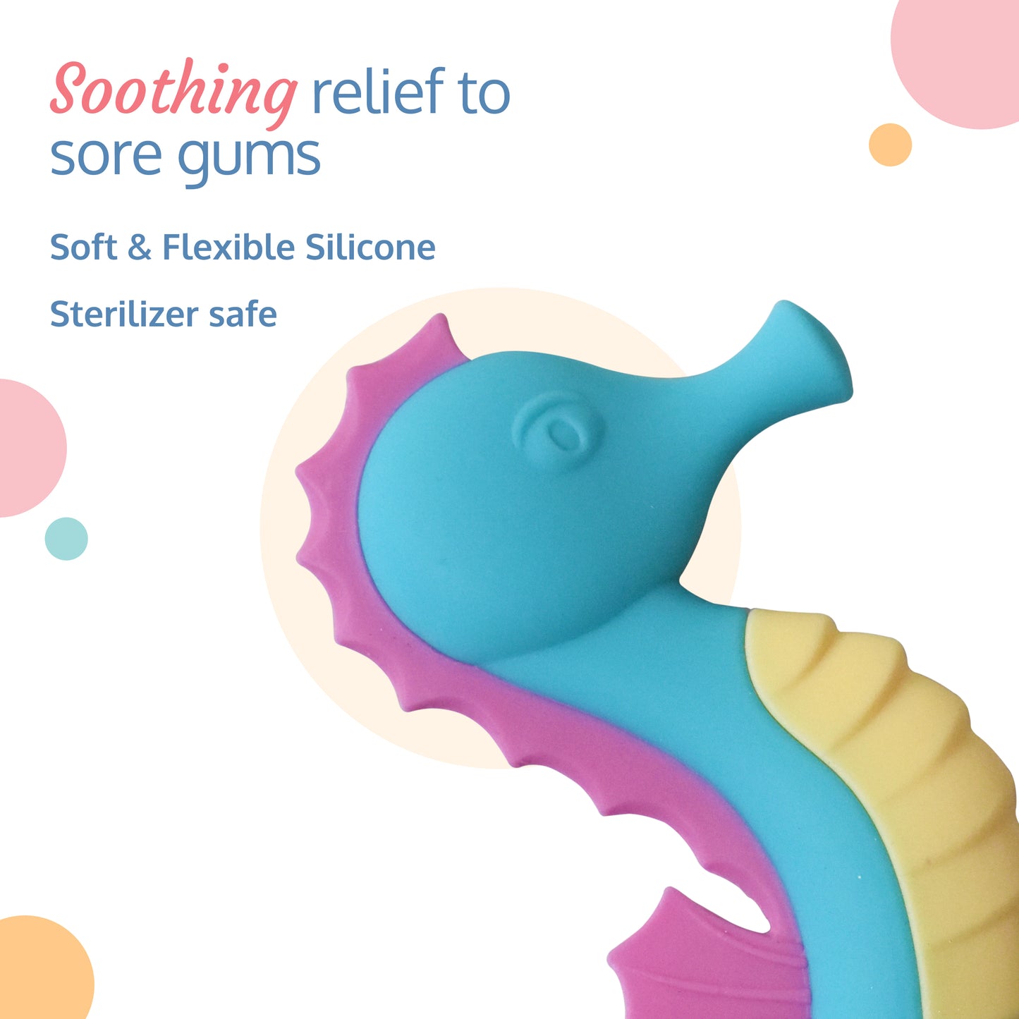 Sea Horse Baby Teether Multicolor