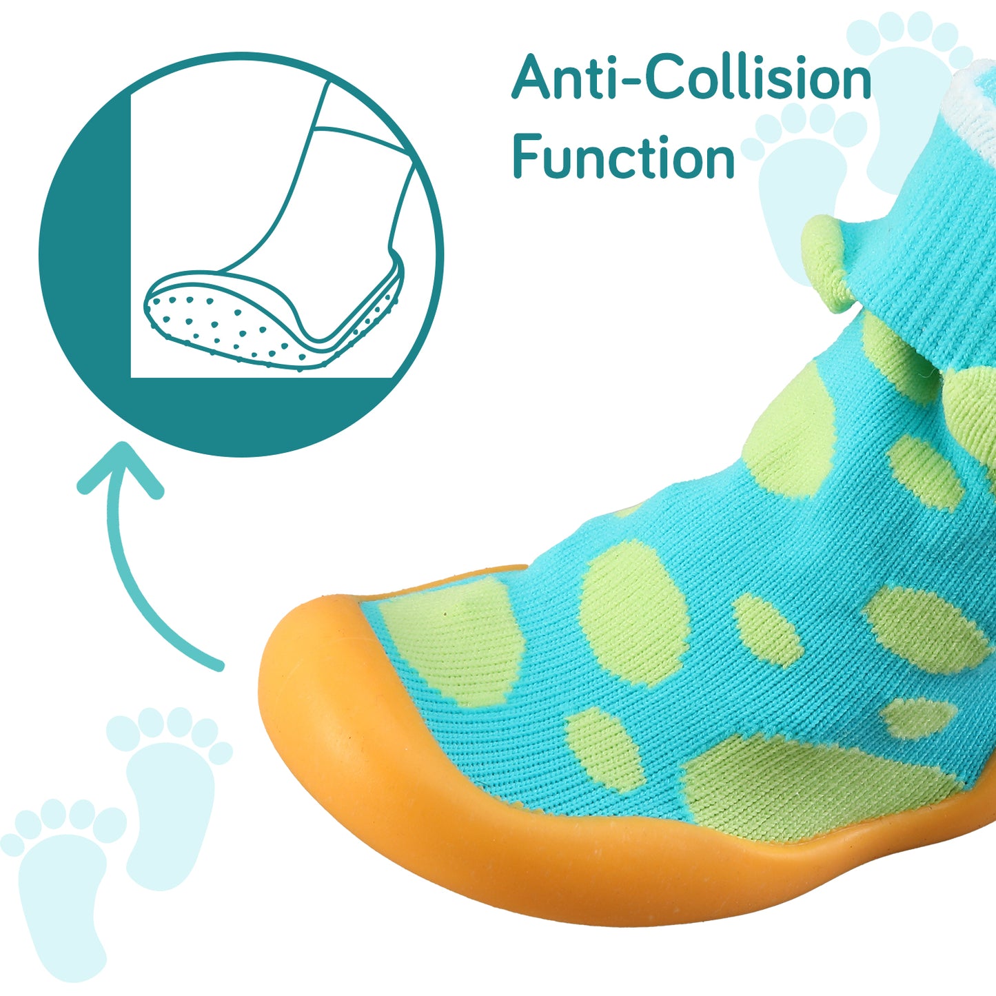 Baby Sock Shoes, Green Frog, Small