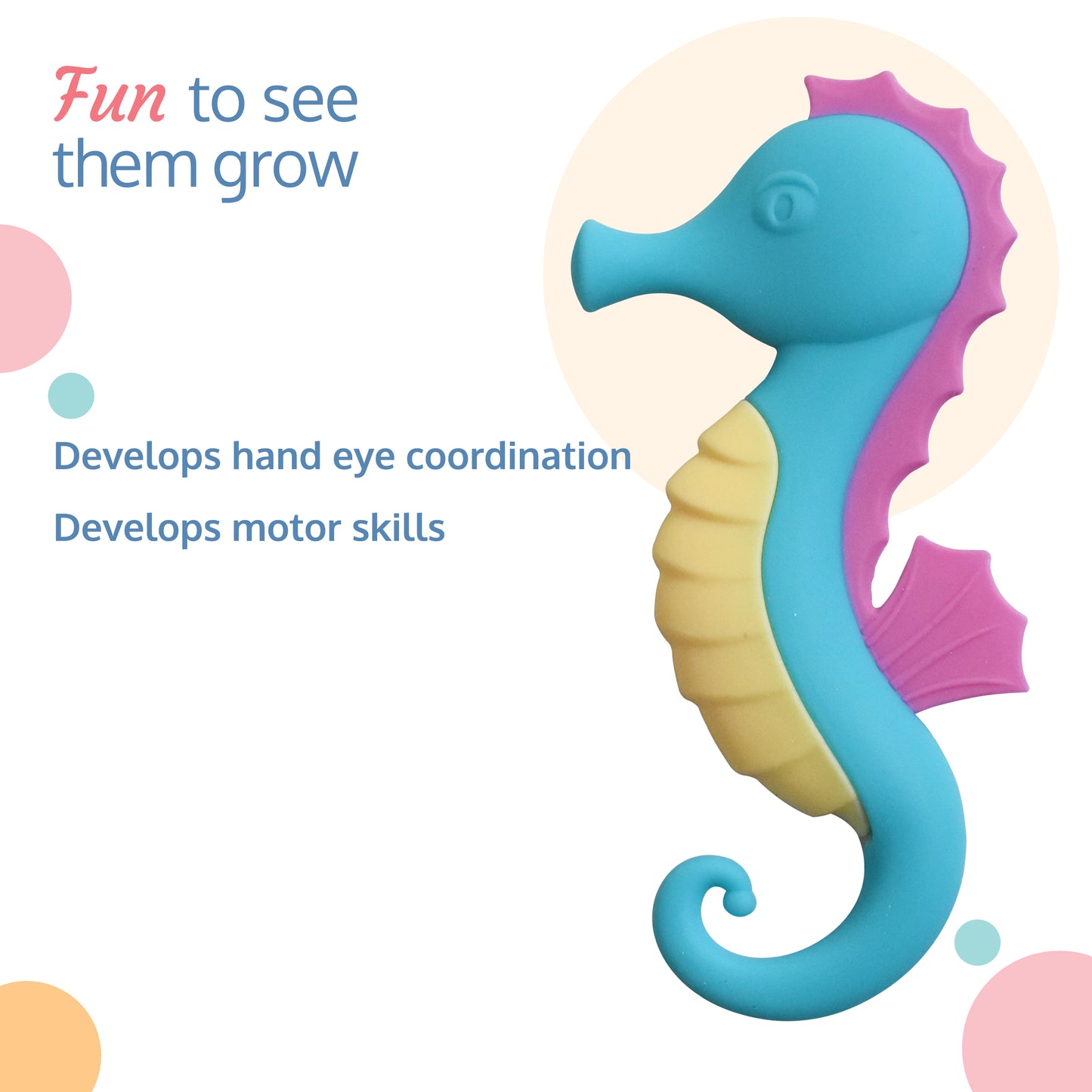 Sea Horse Baby Teether Multicolor