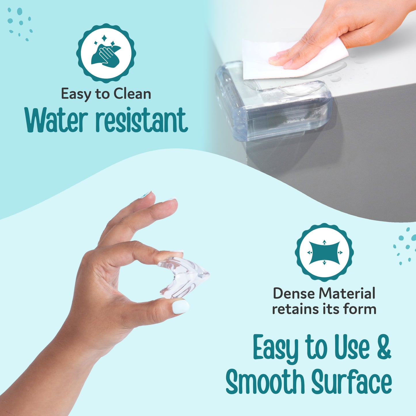 Luvlap Furniture Corner Guard for Baby Safety, 10 Pcs, Pre-Taped 3M Adhesive, Baby Silicon Corner Protector, Baby Proofing Edge Guards for Furniture, Non Toxic, BPA Free, Transparent