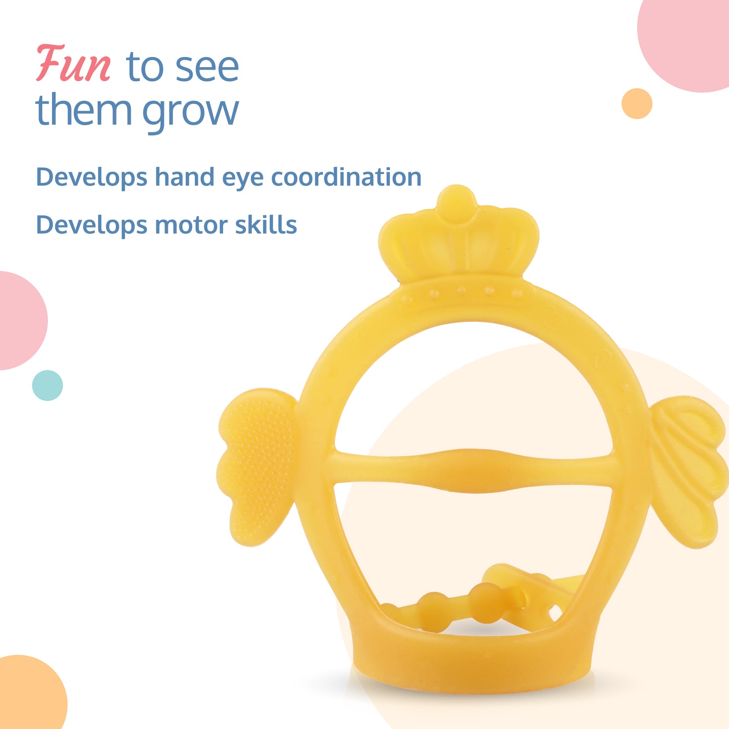 Baby Silicone Teerher with adjustable Wristband design