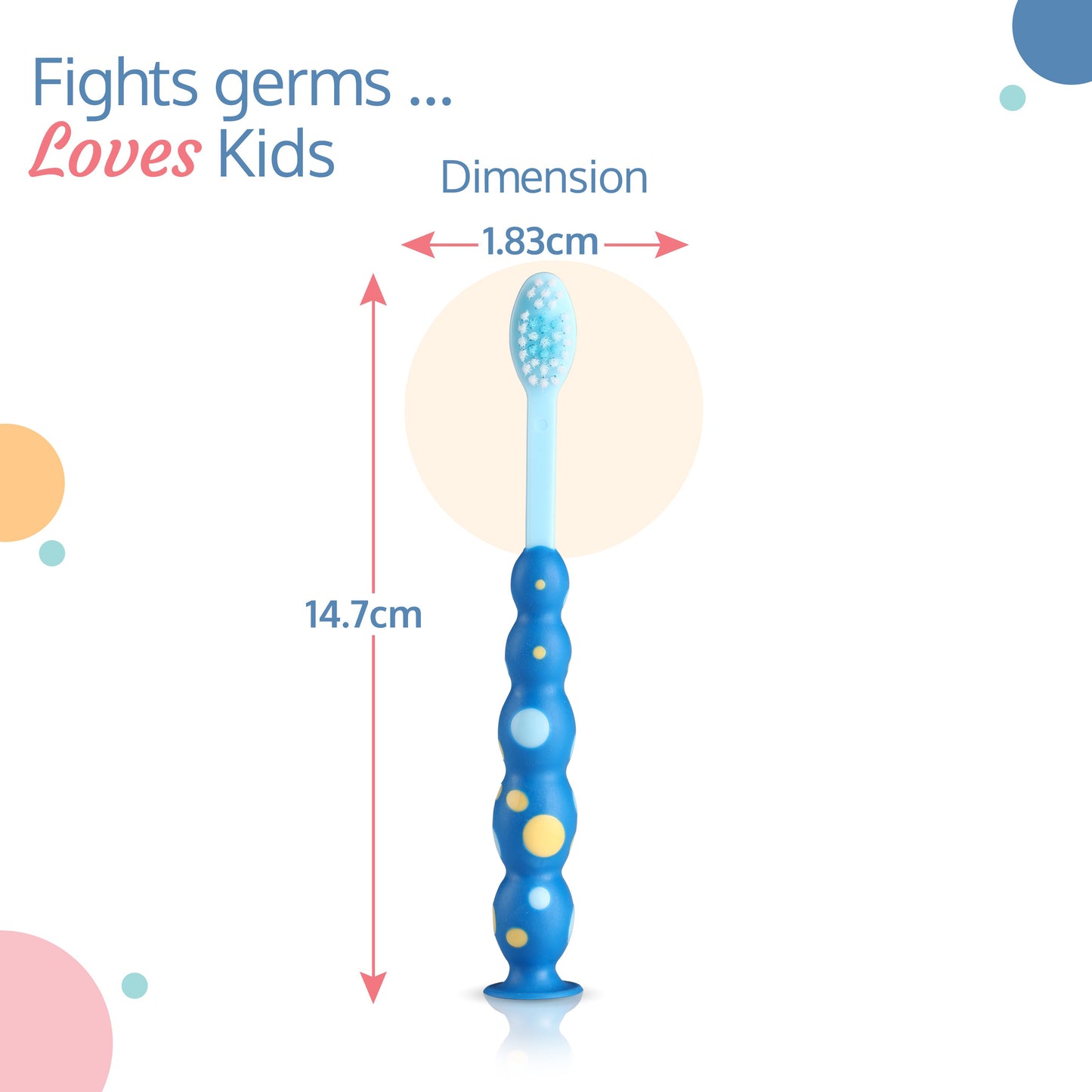 Bubbles Kids Toothbrush (Assorted Colors - Colors may vary)