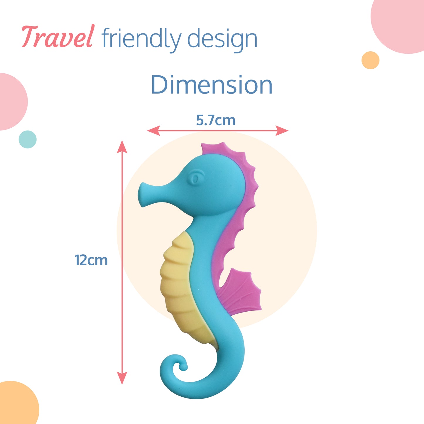 Sea Horse Baby Teether Multicolor